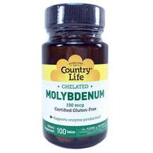 Country Life, Chelated Molybdenum 150 mcg, 100 Tablets