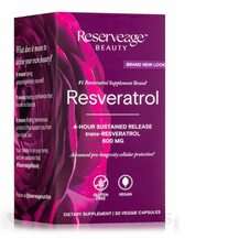 ReserveAge Nutrition, Ресвератрол, Resveratrol 500 mg, 30 капсул