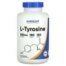 Nutricost, L-Тирозин, L-Tyrosine 500 mg, 180 капсул