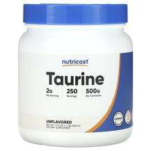 Nutricost, Taurine Unflavored, L-Таурин, 500 г