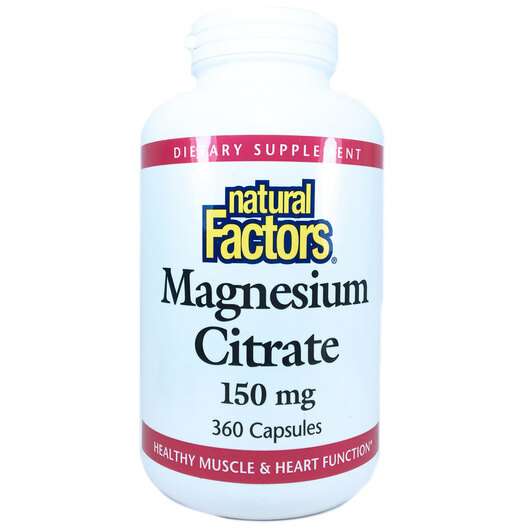 Основное фото товара Natural Factors, Цитрат магния 150 мг, Magnesium Citrate 150 m...