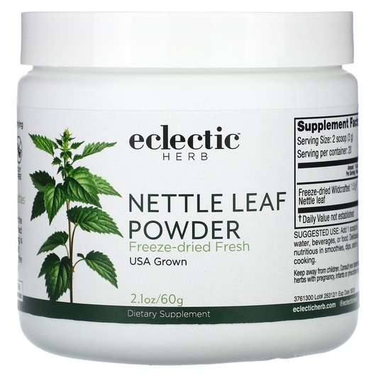 Основное фото товара Eclectic Herb, Крапива, Nettle Leaf, 60 г