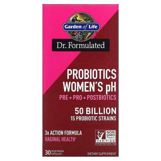 Основне фото товара Garden of Life, Probiotics Women's pH 50 Billion, Пробіотики д...