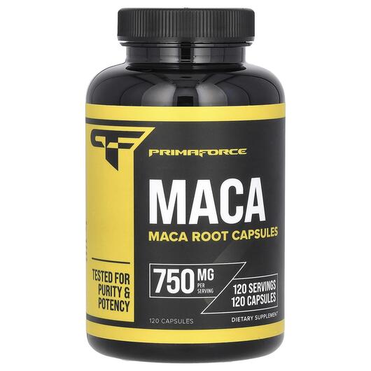 Основне фото товара Primaforce, MACA Root 750 mg, Мака, 120 капсул