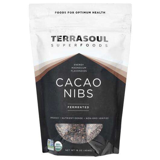 Основне фото товара Terrasoul Superfoods, Cacao Nibs Fermented, Суперфуд, 454 г