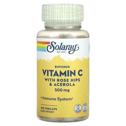 Основное фото товара Solaray, Витамин C, Buffered Vitamin C 500 mg, 100 капсул