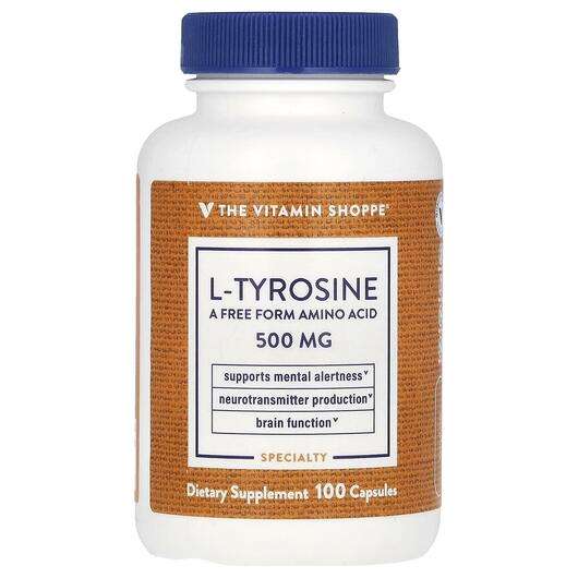 Основное фото товара The Vitamin Shoppe, L-Тирозин, L-Tyrosine 500 mg, 100 капсул