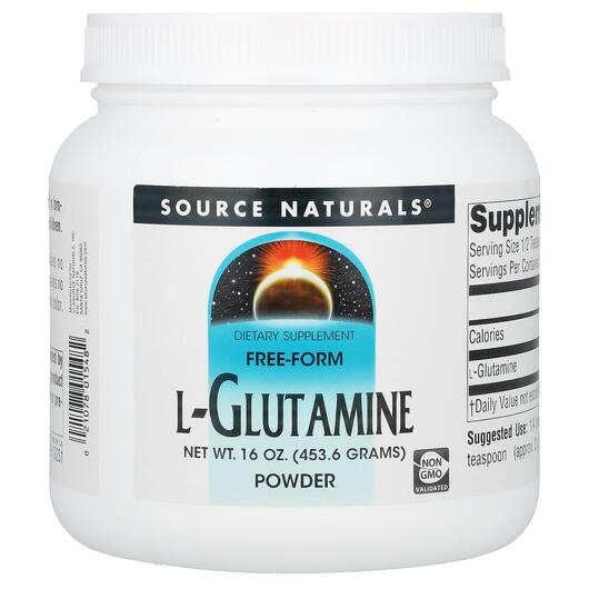 Основное фото товара L-Glutamine Free-Form Powder Основное фото товара Source Naturals, L-Глутамин, L-Glutamine Free-Form Powder, 453.6
