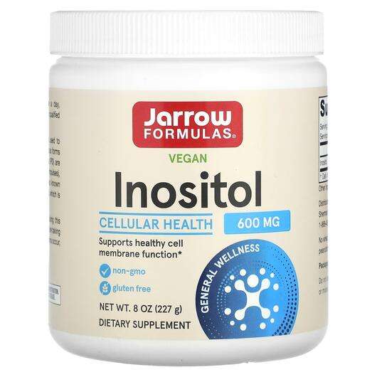 Основне фото товара Jarrow Formulas, Inositol 600 mg, Вітамін B8 Інозитол, 227 г