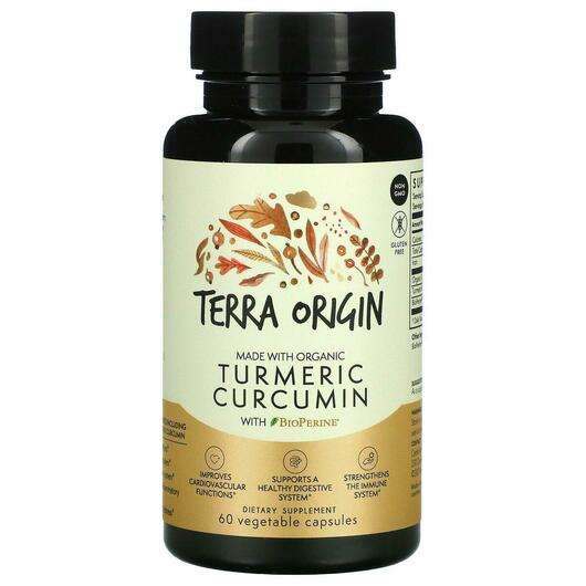 Основне фото товара Terra Origin, Turmeric Curcumin With BioPerine, Куркума з Біоп...