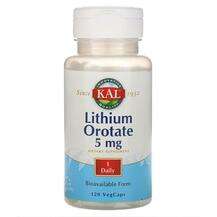 KAL, Лития Оротат 5 мг, Lithium Orotate 5 mg, 120 капсул