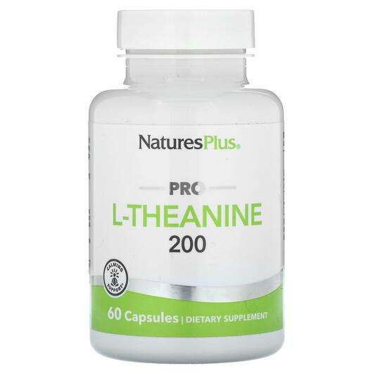 Основное фото товара Natures Plus, L-Теанин, Pro L-Theanine 200 200 mg, 60 капсул