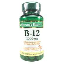 Nature's Bounty, Витамин B-12 1000 мкг, B-12 1000 mcg, 200 таб...