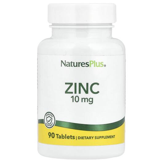 Основне фото товара Zinc 10 mg Основне фото товара Natures Plus, Zinc 10 mg, Цинк, 90 таблеток