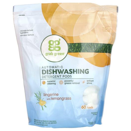 Основне фото товара Automatic Dishwashing Detergent Pods Tangerine with Lemongrass Основне фото товара Automatic Dishwashing Detergent, Миючі для посудомийних, 60 Loads