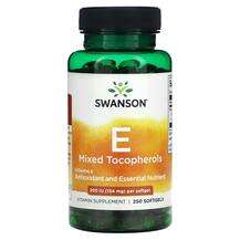 Swanson, Vitamin E Mixed Tocopherols 200 IU, Вітамін E Токофер...