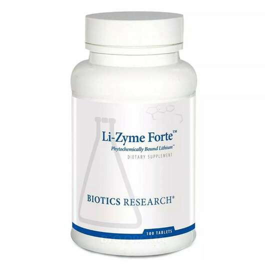 Основне фото товара Biotics Research, Li-Zyme Forte 150 mcg, Літій 150 мкг, 100 та...