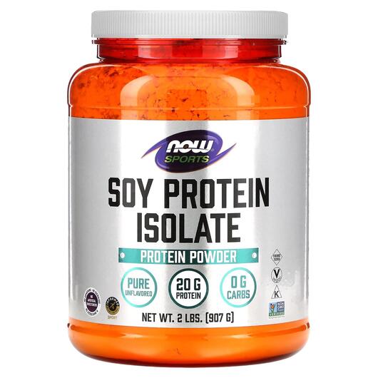 Основне фото товара Sports Soy Protein Isolate Natural Unflavored, Протеїн, 907 г