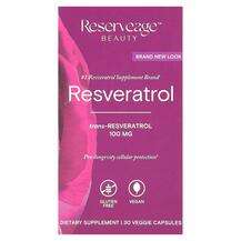 ReserveAge Nutrition, Ресвератрол, Resveratrol 100 mg, 30 капсул