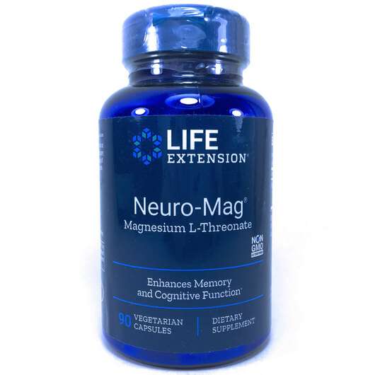Основне фото товара Life Extension, Neuro-Mag Magnesium L-Threonate, Магній L-Трео...