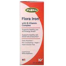 Flora, Iron with B-Vitamin Complex, 445 ml