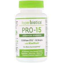 Hyperbiotics, PRO-15 Advanced Strength with Kiwifruit 15 Billi...