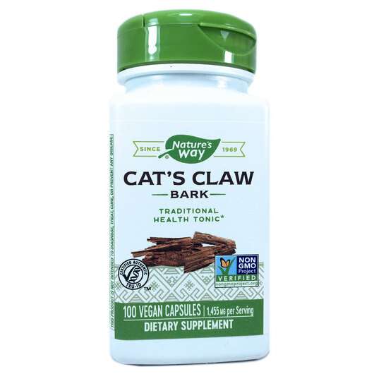Основне фото товара Nature's Way, Cat's Claw Bark, Котячий кіготь 485 мг Кора, 100...