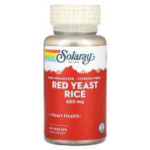 Solaray, Красный дрожжевой рис, Red Yeast Rice 600 mg, 90 капсул