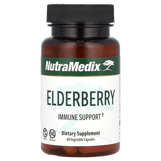 Основне фото товара Elderberry Immune Support 500 mg, Підтримка імунітету, 60 капсул