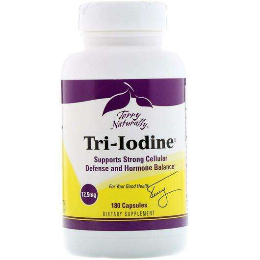 Основное фото товара Terry Naturally, Йод 125 мг, Tri-Iodine 12.5 mg, 180 капсул