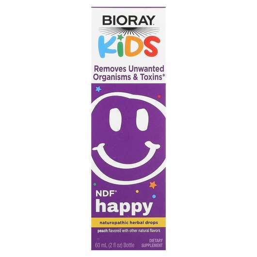 Основное фото товара Bioray, Детокс, Kids NDF Happy Peach, 60 мл
