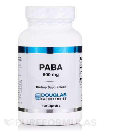 Основне фото товара Douglas Laboratories, PABA 500 mg, 4-Амінобензойна кислота, 10...