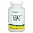 Natures Plus, Sustained Release PABA 1000 mg, 4-Амінобензойна ...