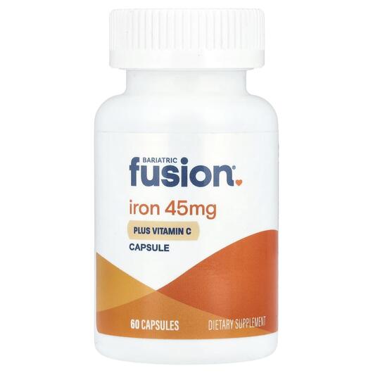 Основное фото товара Bariatric Fusion, Железо, Iron With Vitamin C 45 mg, 60 капсул