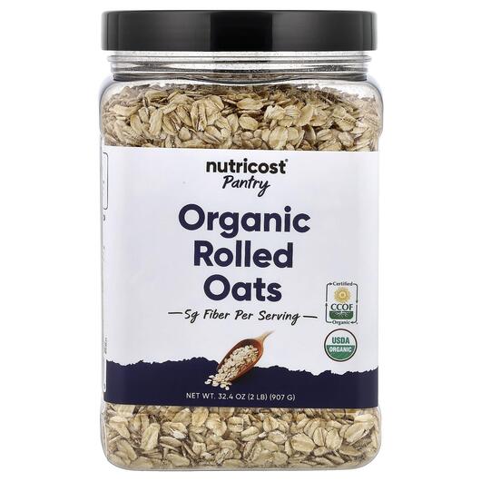 Основное фото товара Nutricost, Овес, Pantry Organic Rolled Oats, 907 г