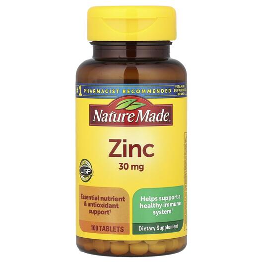 Основне фото товара Zinc 30 mg Основне фото товара Nature Made, Zinc 30 mg, Цинк, 100 таблеток