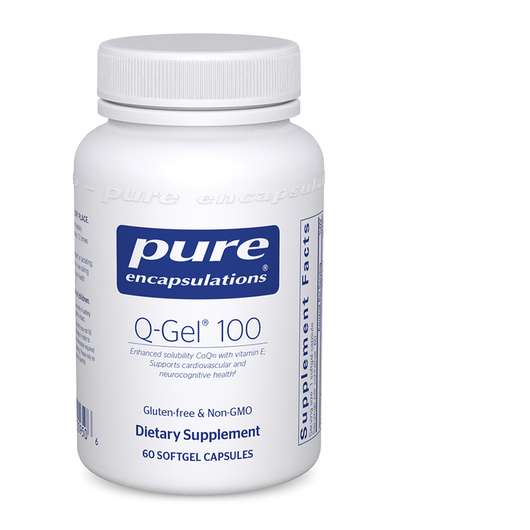 Основне фото товара Pure Encapsulations, Q-Gel Hydrosoluble CoQ10 100 mg, Коензим ...