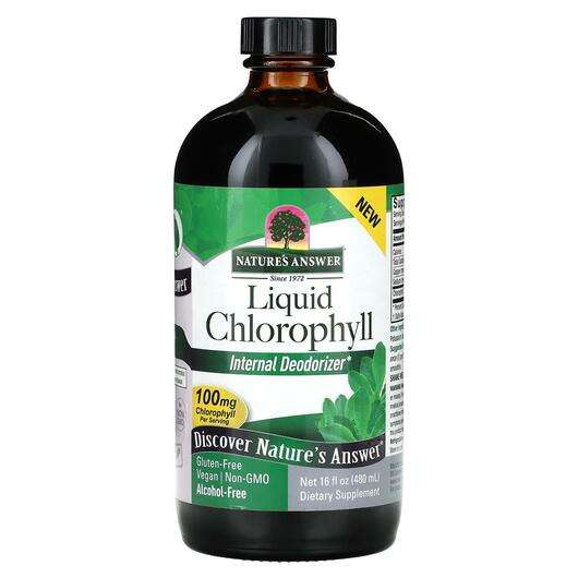 Основное фото товара Nature's Answer, Хлорофилл, Liquid Chlorophyll 100 mg, 480 мл