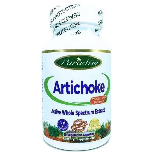 Основне фото товара Paradise Herbs, Artichoke, Артишок, 60 капсул