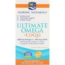 Nordic Naturals, Омега + Убихинол CoQ10, Ultimate Omega + CoQ1...