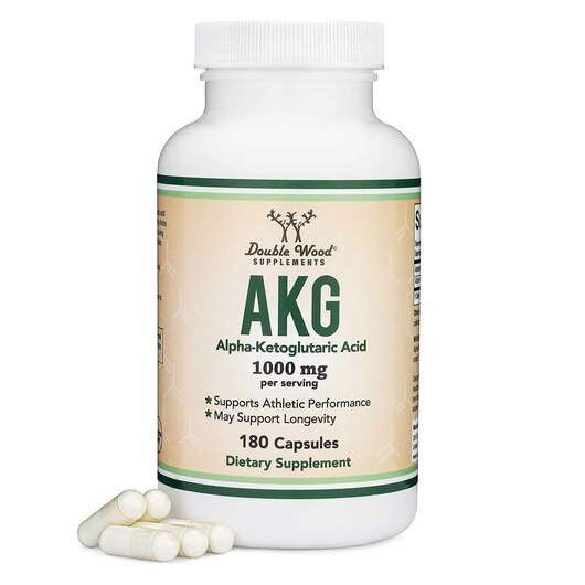 Основне фото товара Double Wood, AKG 1000 mg, АКГ 1000 мг, 180 капсул