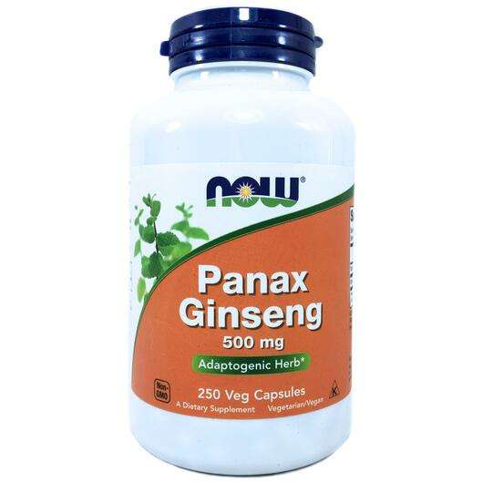 Основне фото товара Now, Panax Ginseng 500 mg, Женьшень 500 мг, 250 капсул