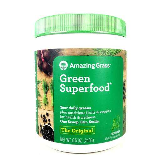 Основное фото товара Amazing Grass, Суперфуд, Green Superfood Original, 240 г