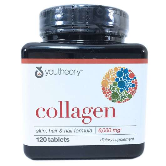 Основное фото товара Youtheory, Коллаген 6000 мг, Collagen 6000 mg Type 1 & 3, ...