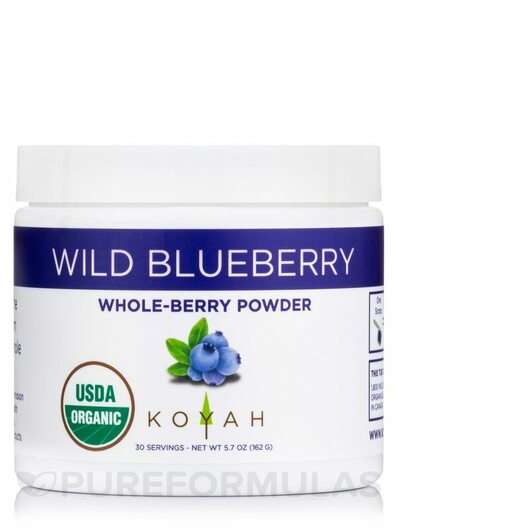 Основне фото товара Koyah, Organic Freeze-Dried Wild Blueberry Powder, Лохина, 162 г