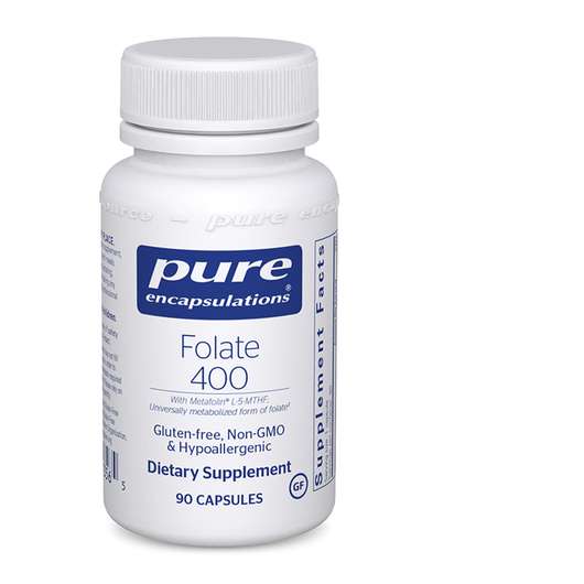 Основное фото товара Pure Encapsulations, Фолат, Folate 400, 90 капсул