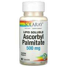 Solaray, Ascorbyl Palmitate 500 mg, 60 Capsules