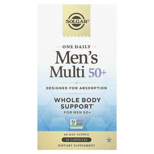 Основне фото товара Solgar, One Daily Men's Multi 50+, Мультивітаміни для чол...