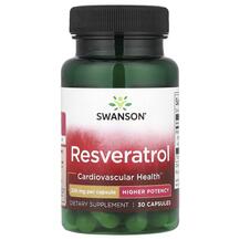 Resveratrol 250 mg Ресвератрол Swanson 30 капсул