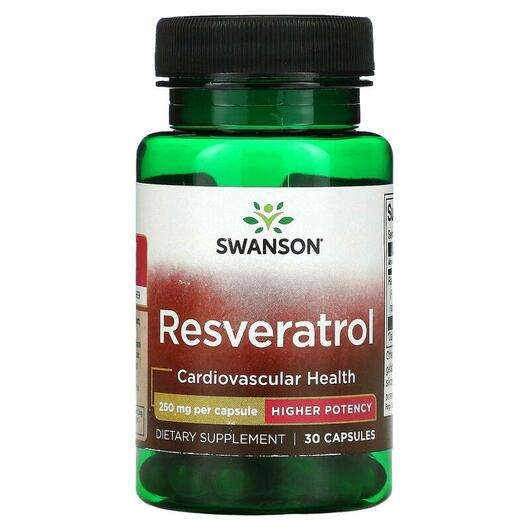 Основное фото товара Swanson, Ресвератрол, Resveratrol 250 mg, 30 капсул